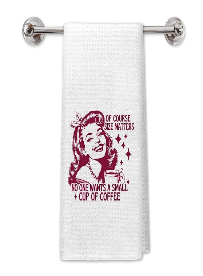 PIUD Funny Coffee Kitchen Towels, Retro Housewife Dish Tea Towels for Kitchen, Coffee Lover Gifts, Humorous Sarcastic Gifts for Hostess, Funny Kitchen Decor, 16x24 Inch - Image 1